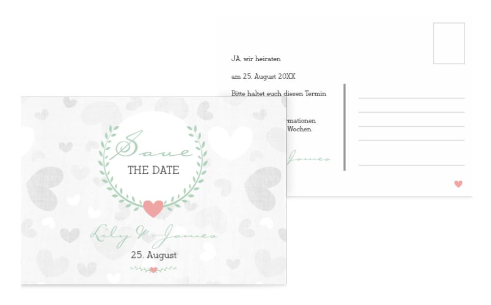 Save the Date Karte zur Hochzeit zarte Ranke Save the Date Karte zur Hochzeit zarte Ranke