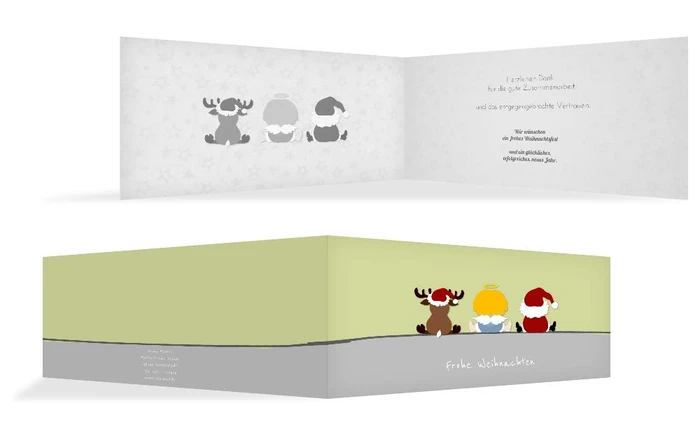 Grußkarte geschäftlich Trio