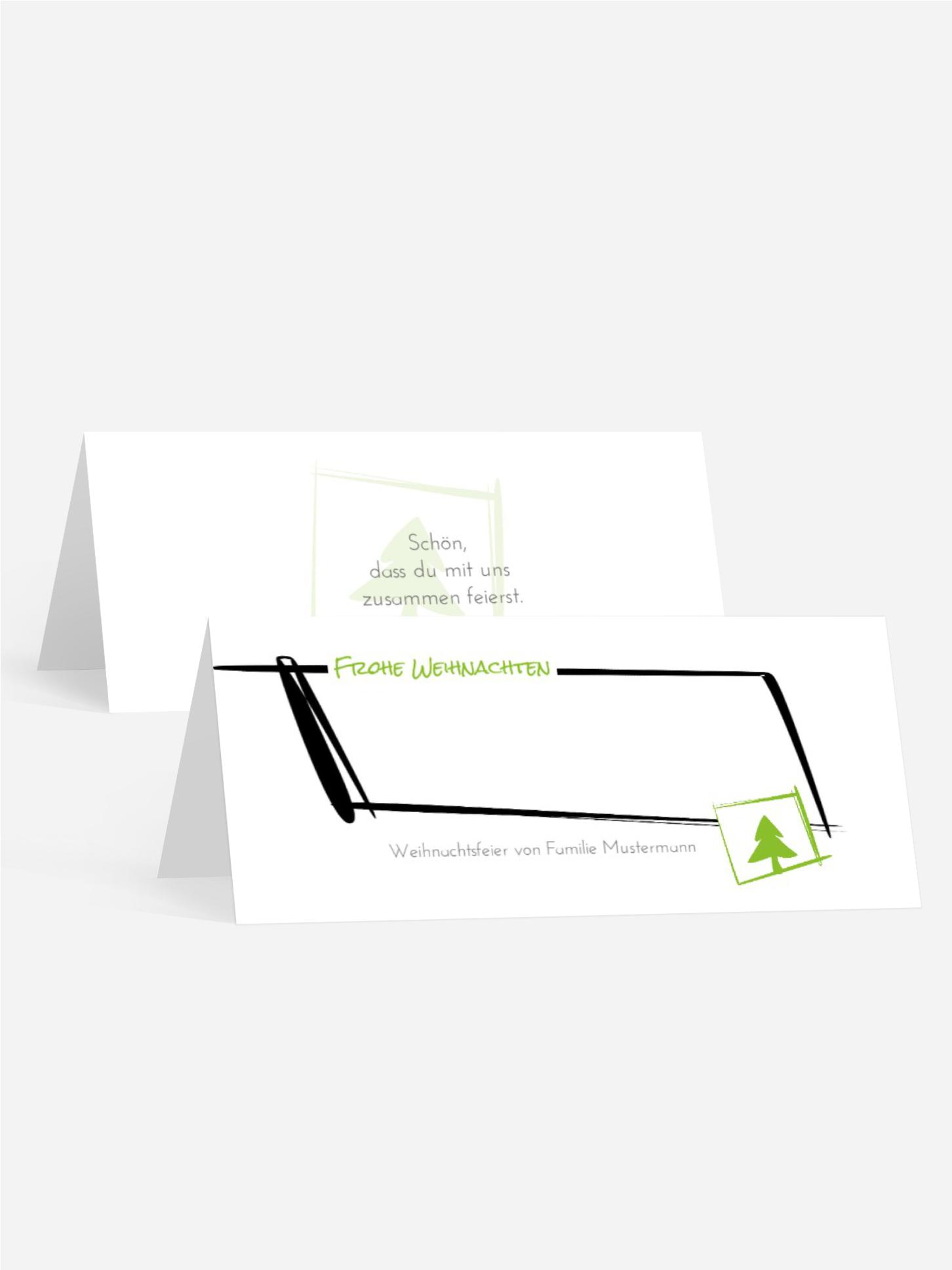 Weihnachts Tischkarte Bäumchenbild