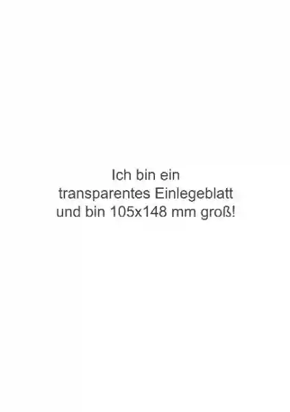 transparentes Einlegeblatt 105x148 mm