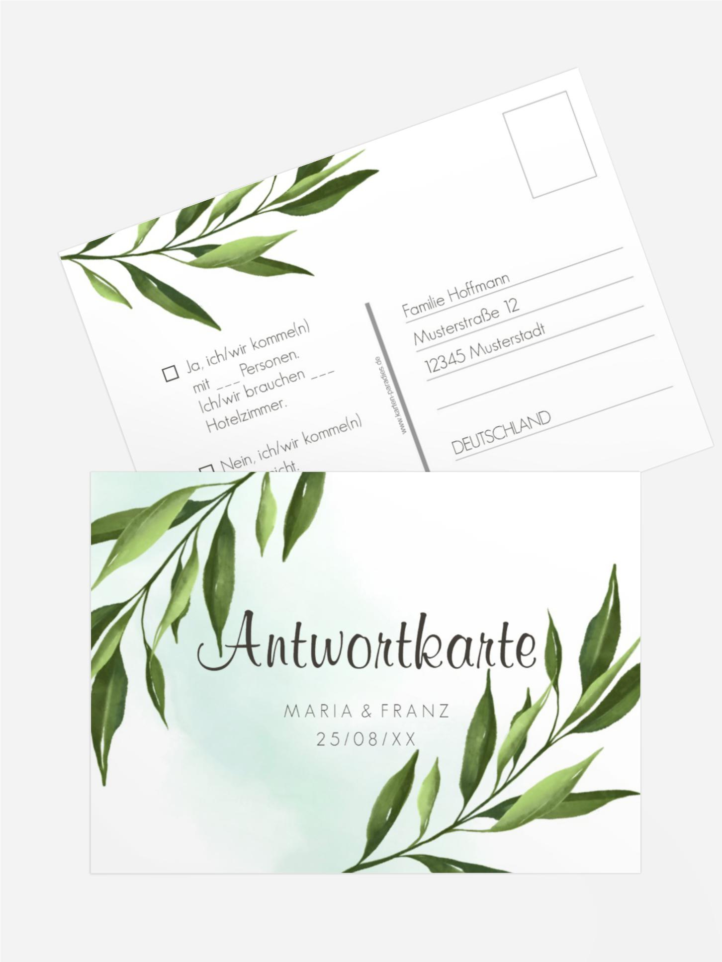 Antwortkarte Grüner Zweig Antwortkarte Grüner Zweig