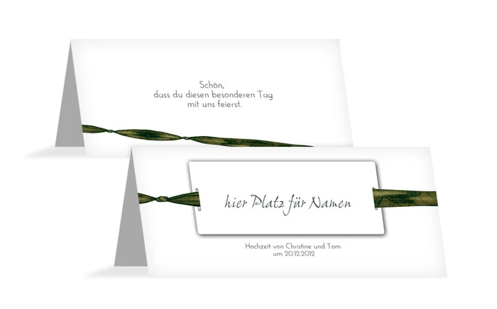 Tischkarte Loop Label