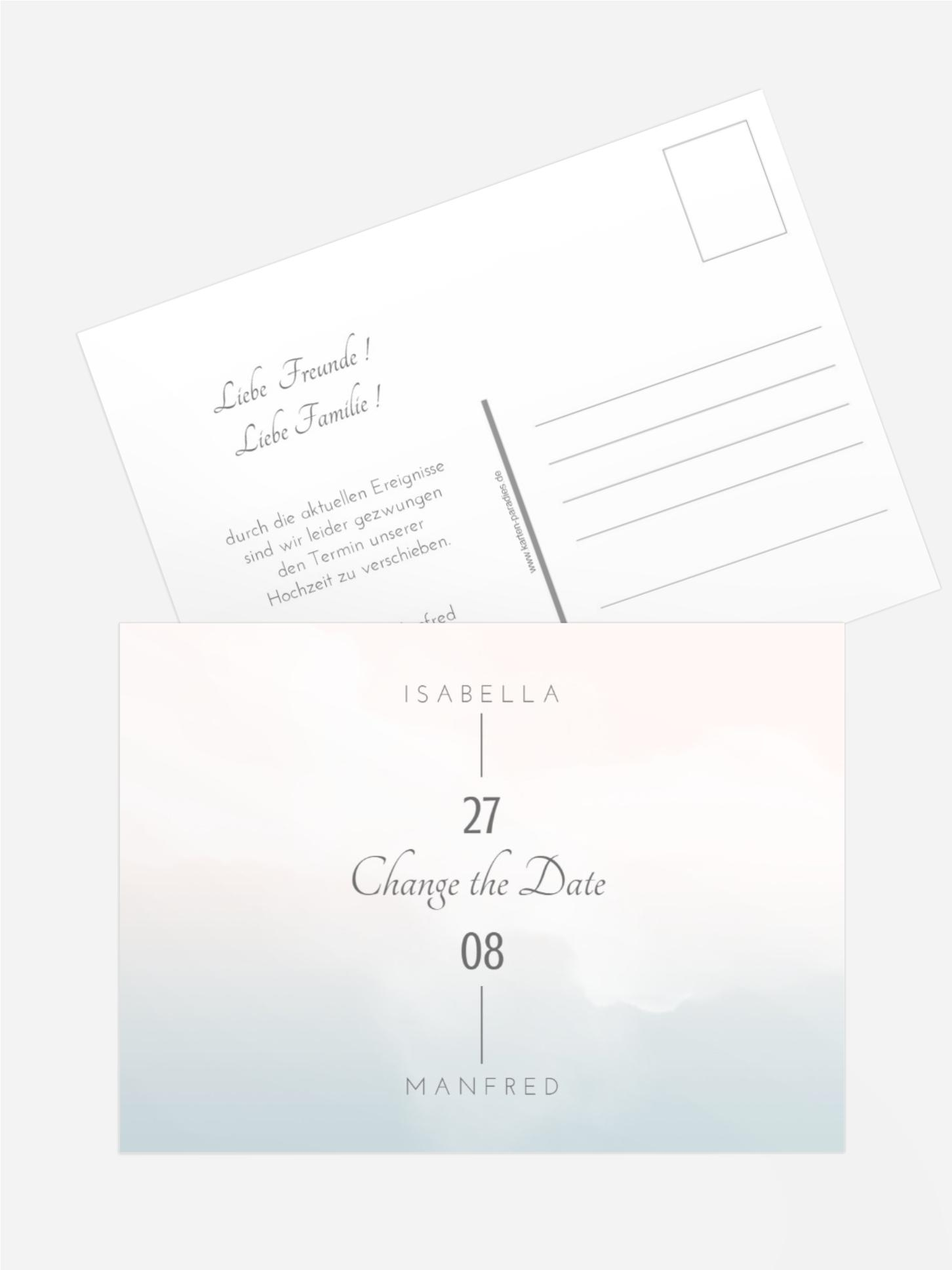 Change The Date Karte Gerade Liebeslinie