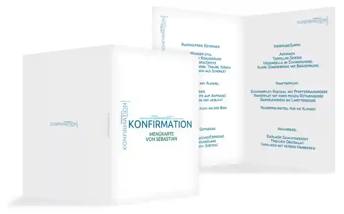 Menükarte Konfirmation Script Menükarte Konfirmation Script