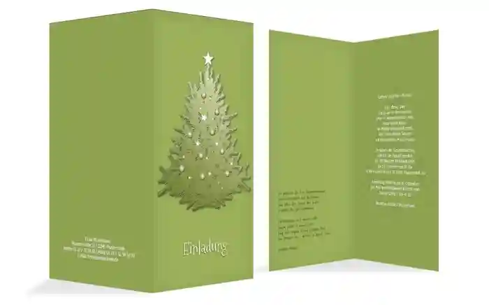 Weihnachtseinladung Geschäftlich geschmückter Baum