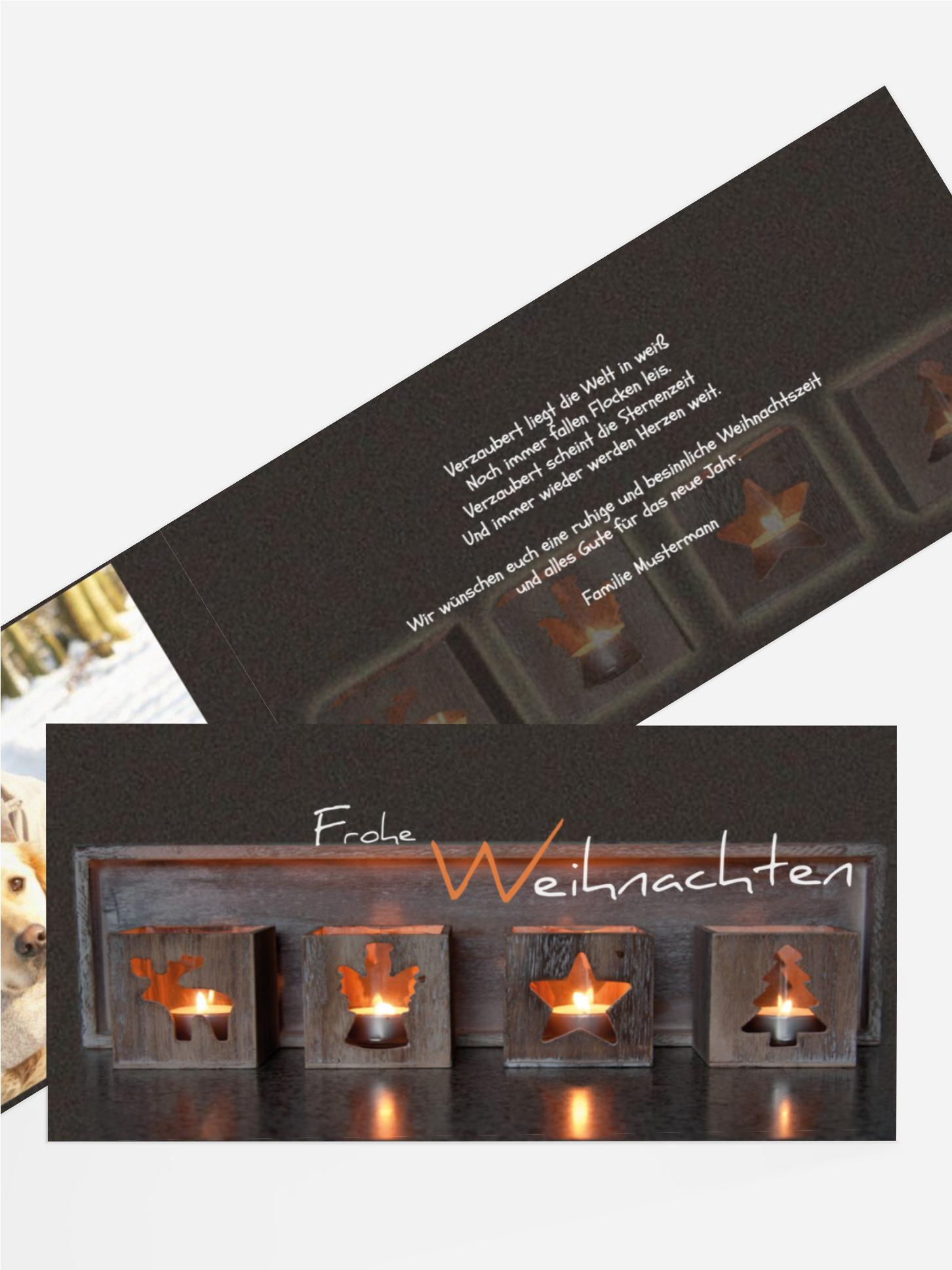 Weihnachtsgrußkarte Privat Adventszeit