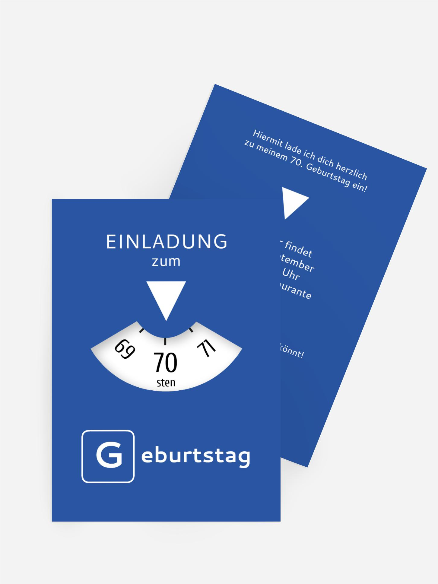 Geburtstagseinladung Parkuhr 70 Geburtstagseinladung Parkuhr 70