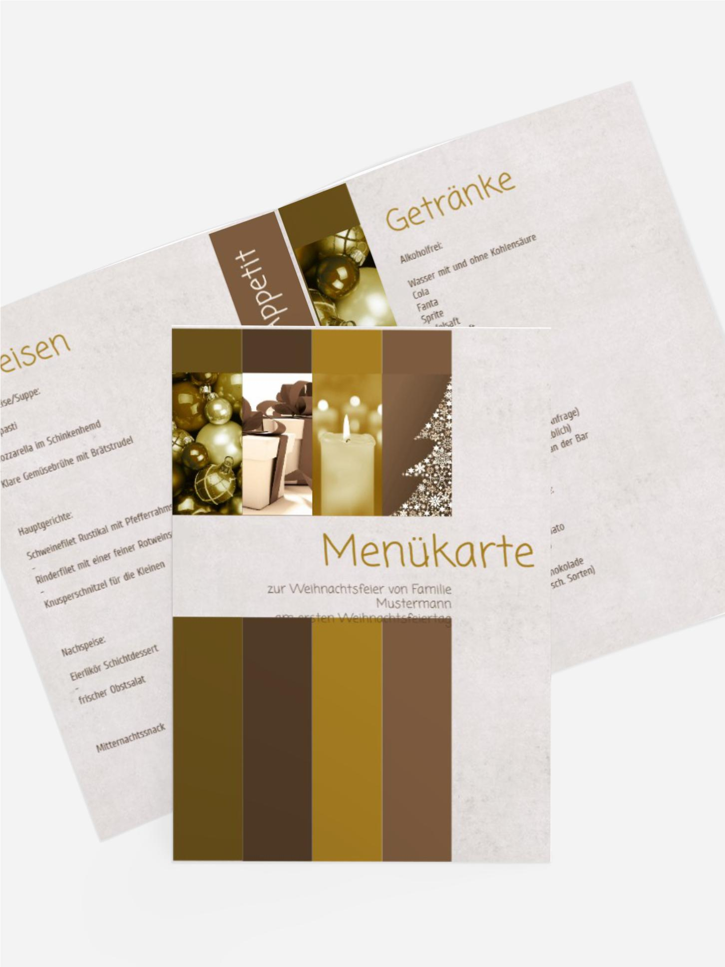 Weihnachtsmenü Farbklang