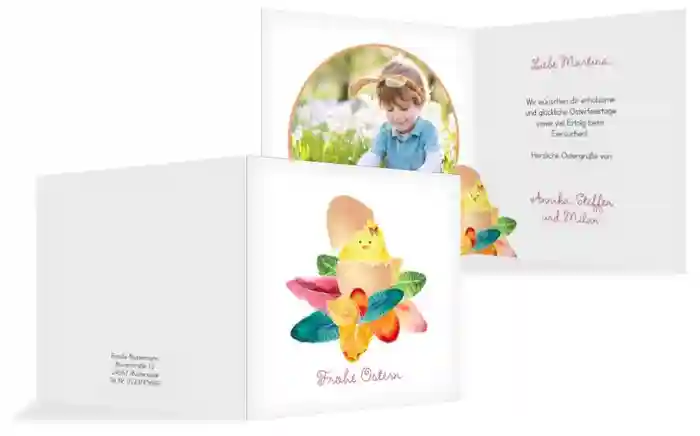 Osterkarte Osterküken