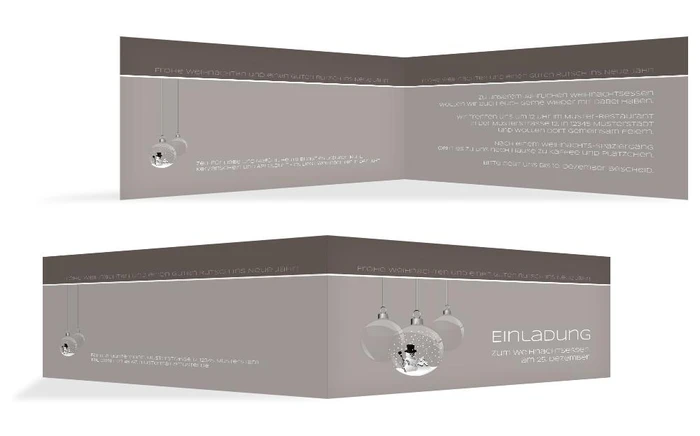 Weihnachtseinladung Privat Schneekugel Weihnachtseinladung Privat Schneekugel