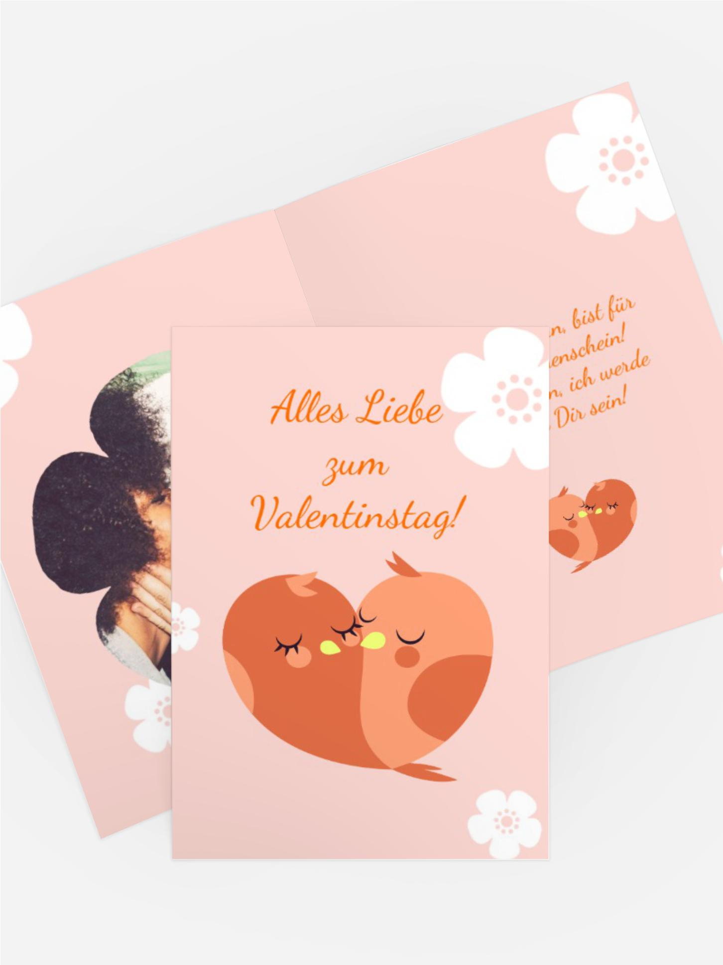 Valentinskarte Vogelpaar