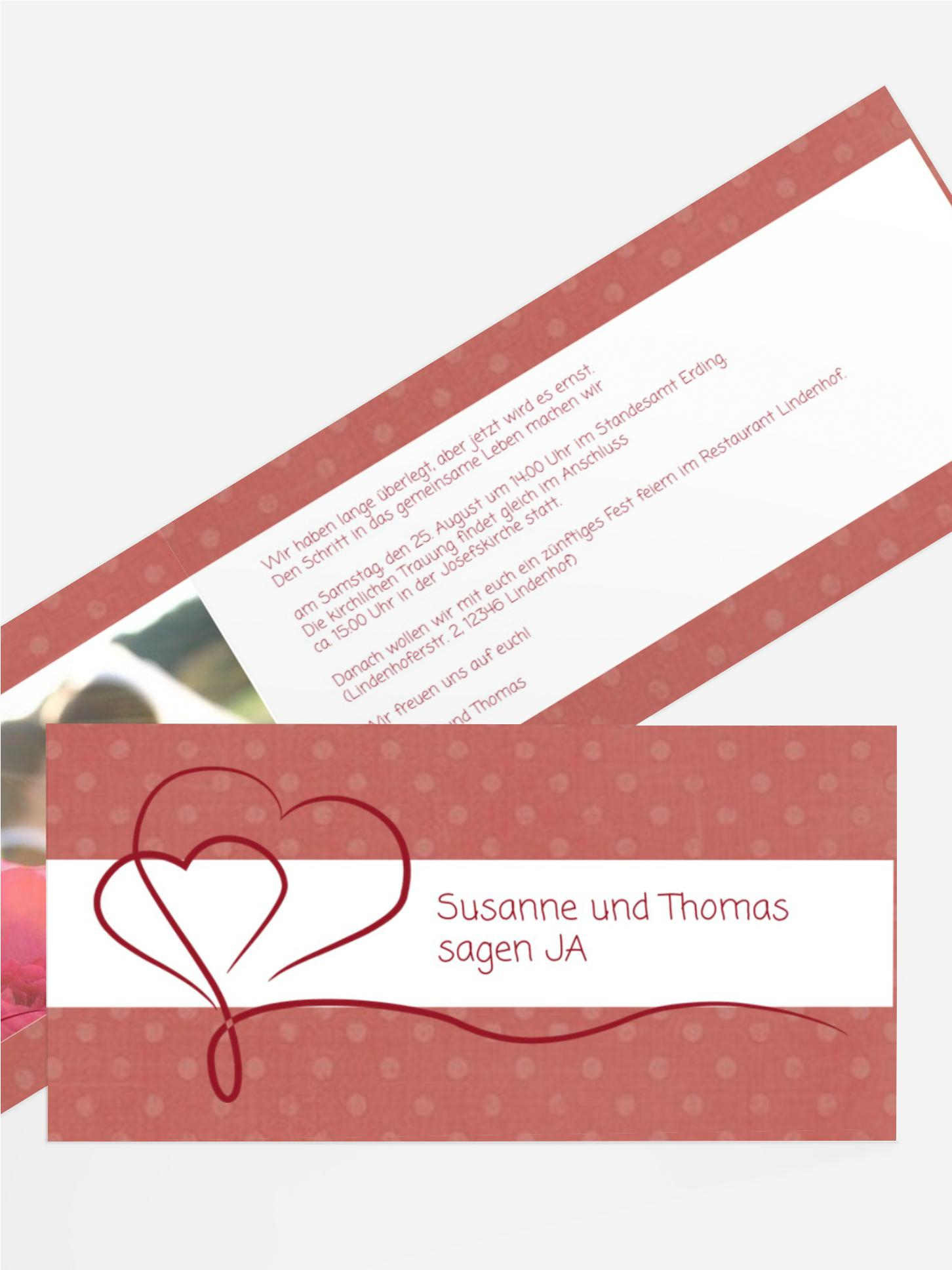 Einladungskarte Gepunktet