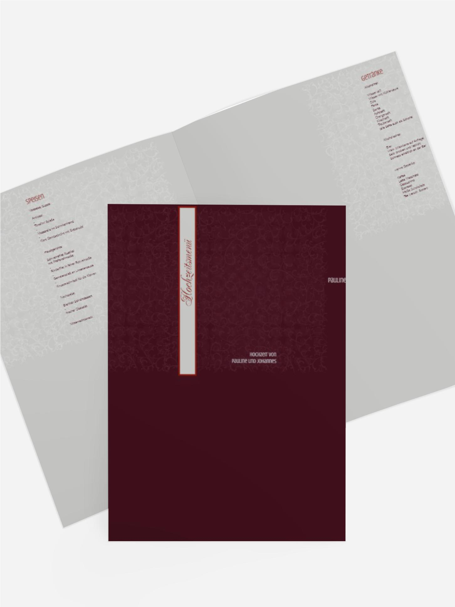 Menükarte Für immer