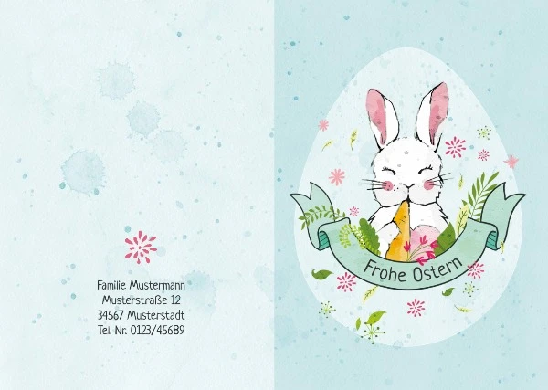 Osterkarte Häschen