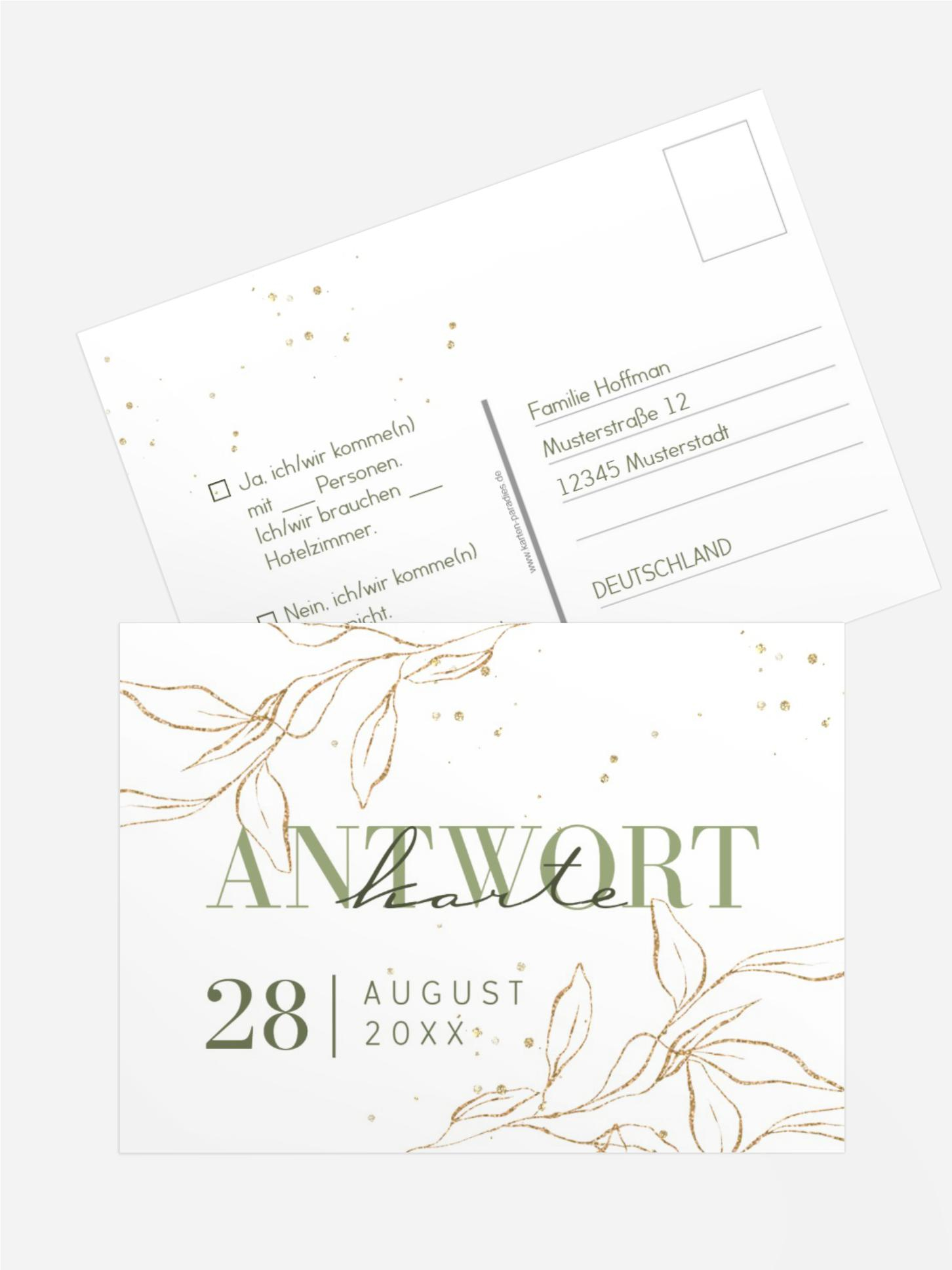 Antwortkarte Edelblatt