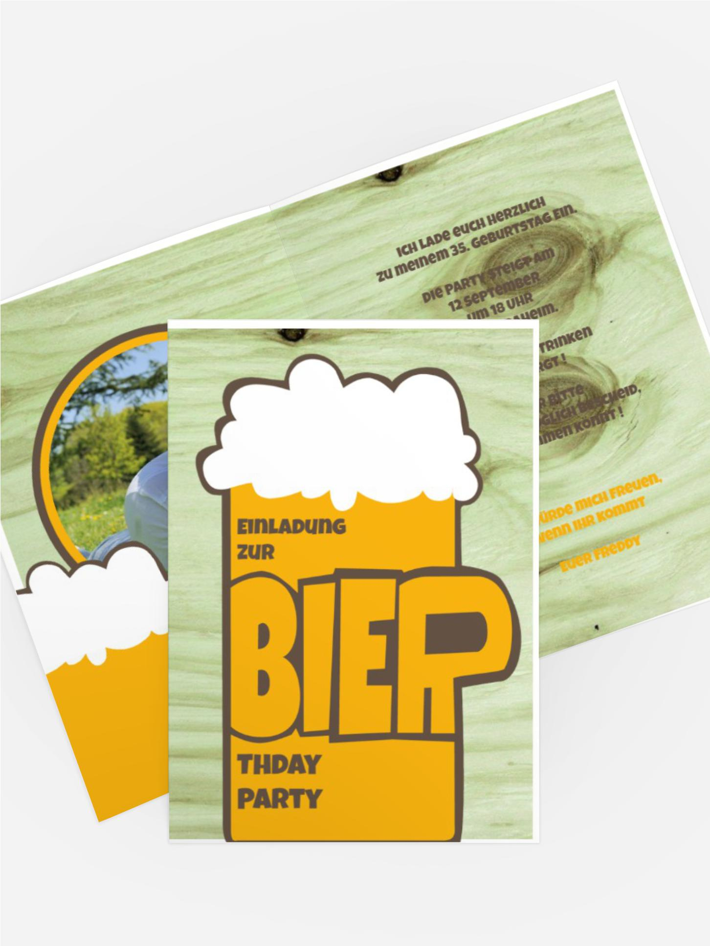 Geburtstagseinladung BIERthday Foto