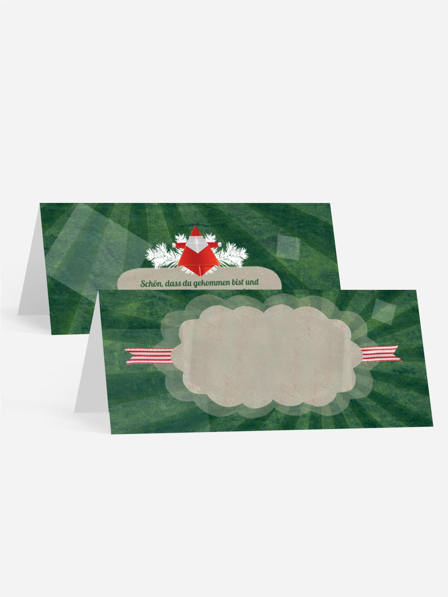 Weihnachtstischkarte Origami