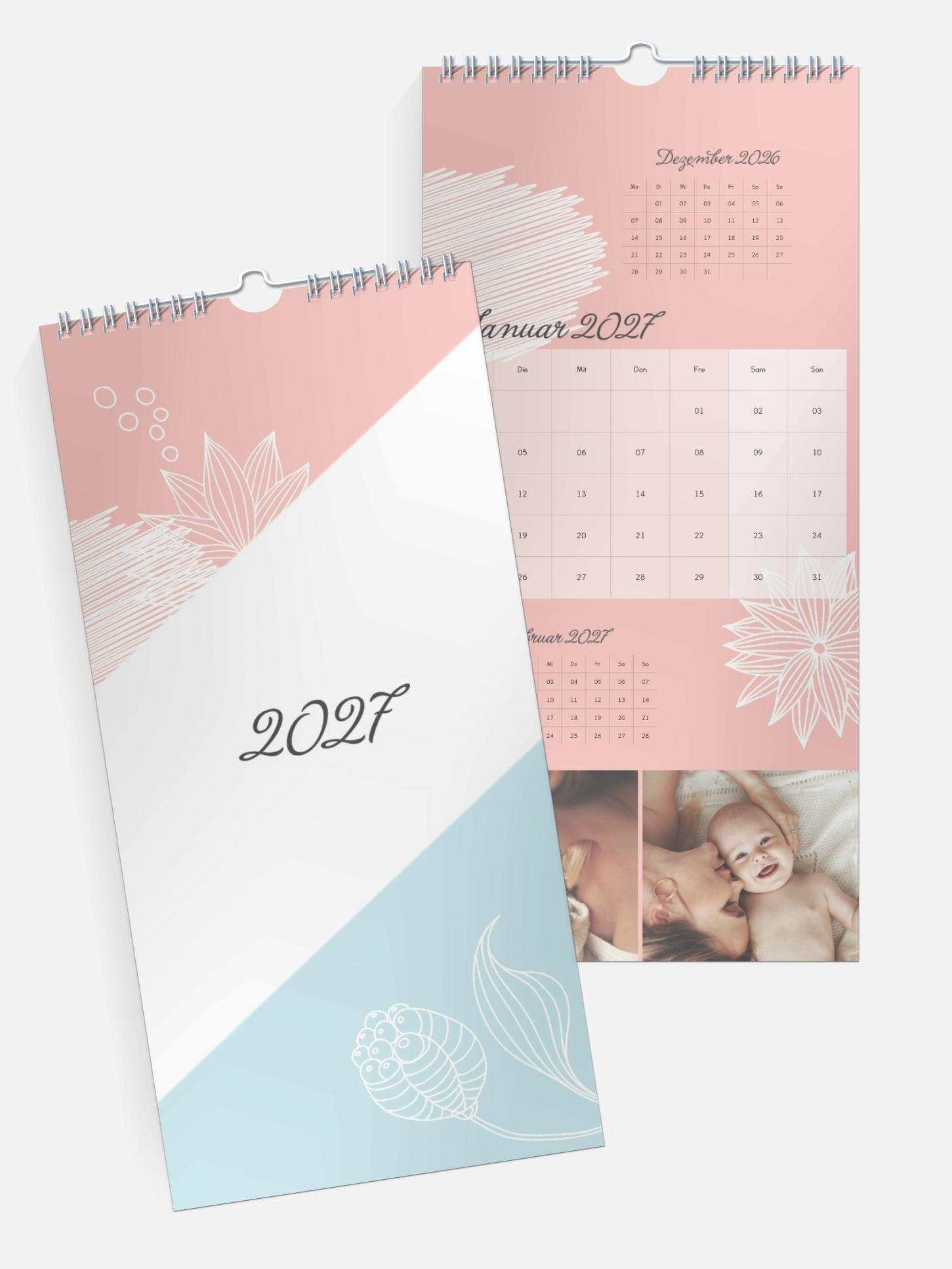 3-Monatskalender Sanft geblümt 3-Monatskalender Sanft geblümt
