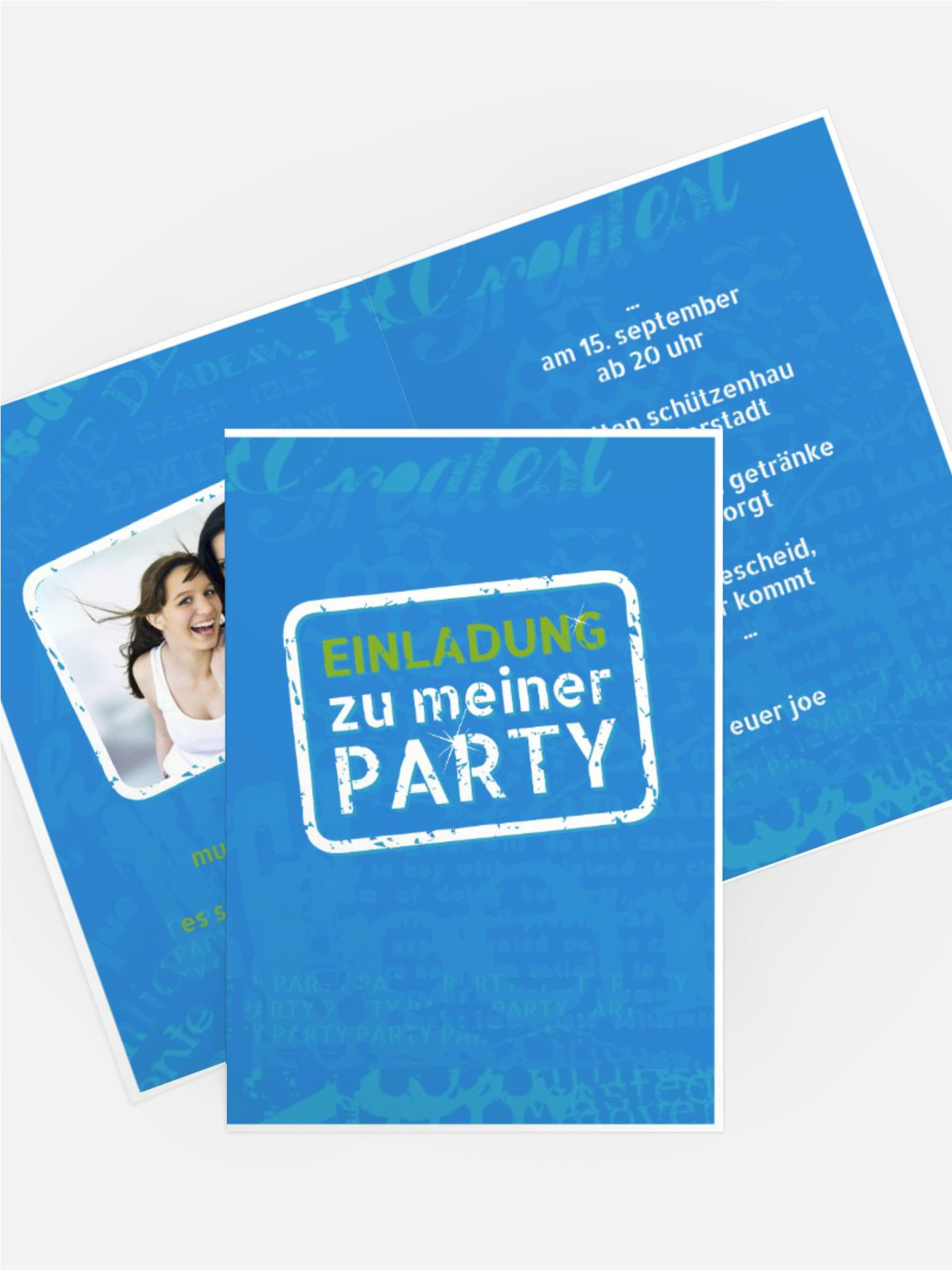 Einladungskarte Geburtstag Party Foto