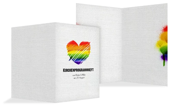 Kircheheft Umschlag Regenbogenliebe