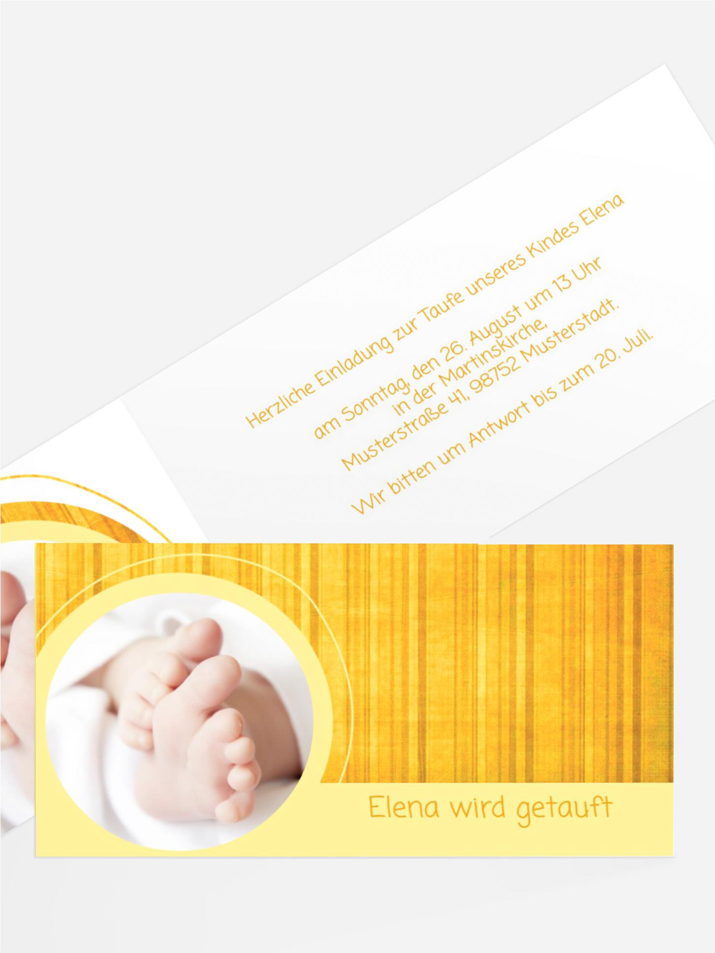 Einladung zur Taufe Wollknäul