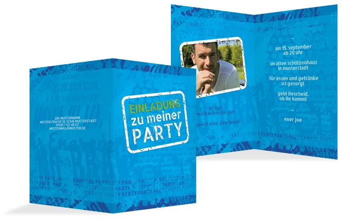 Einladungskarte Geburtstag Party Foto