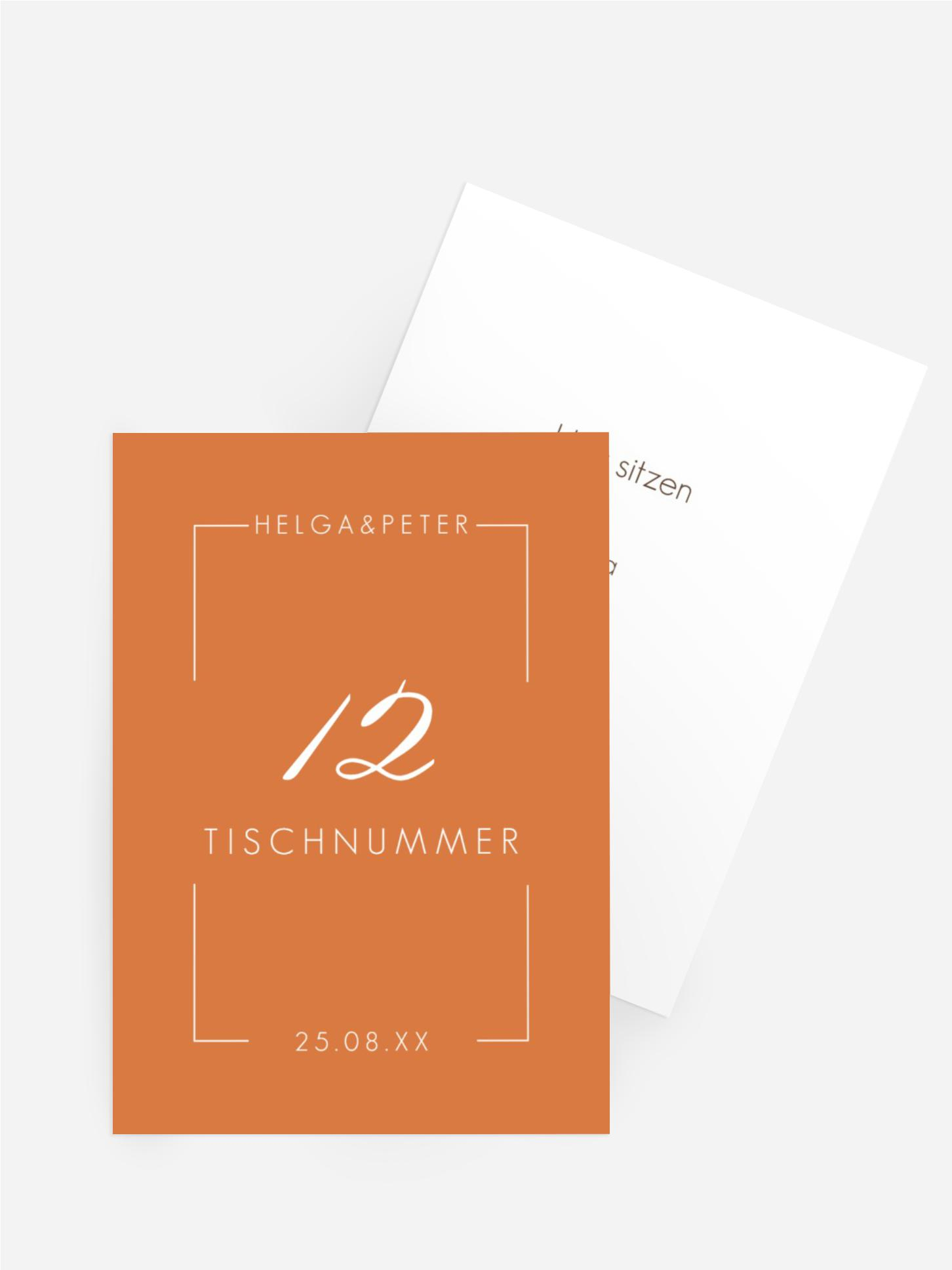 Tischnummer Hochzeit Gemeinsam Gerahmt