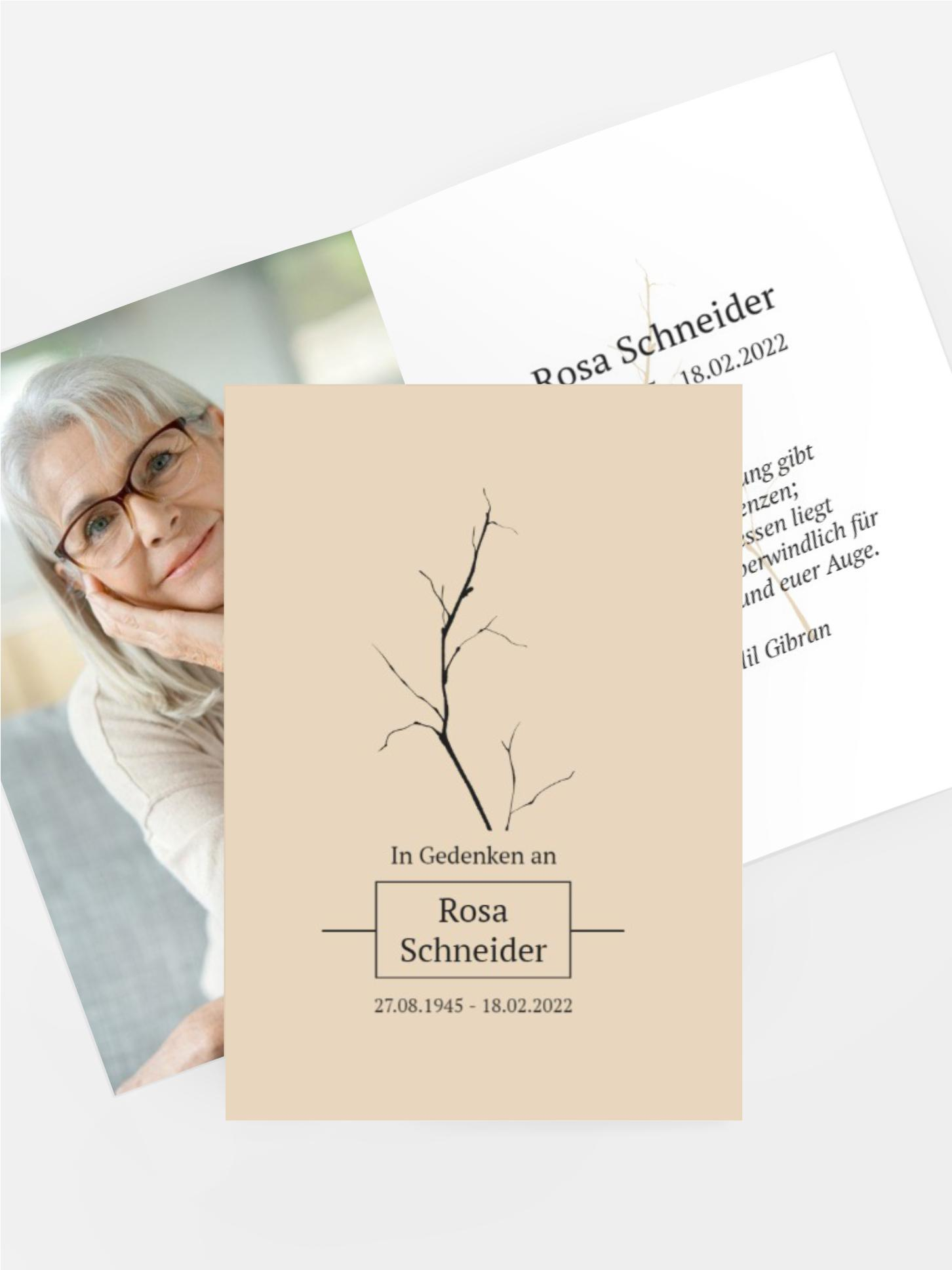 Sterbebilder Getrocknete Blume