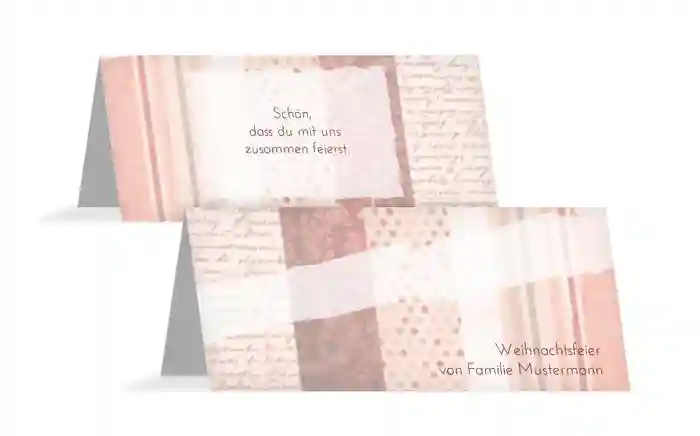 Weihnachts Tischkarte Geschenkpapier