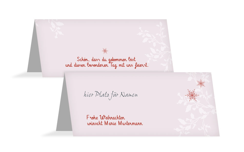 Weihnachtstischkarte Deko Weihnachtstischkarte Deko