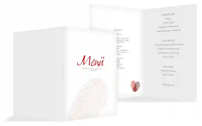 Menükarte Fingerprint