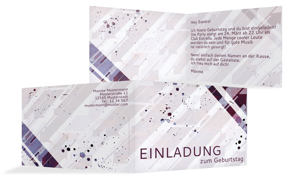 Einladung zum Geburtstag Direction Einladung zum Geburtstag Direction