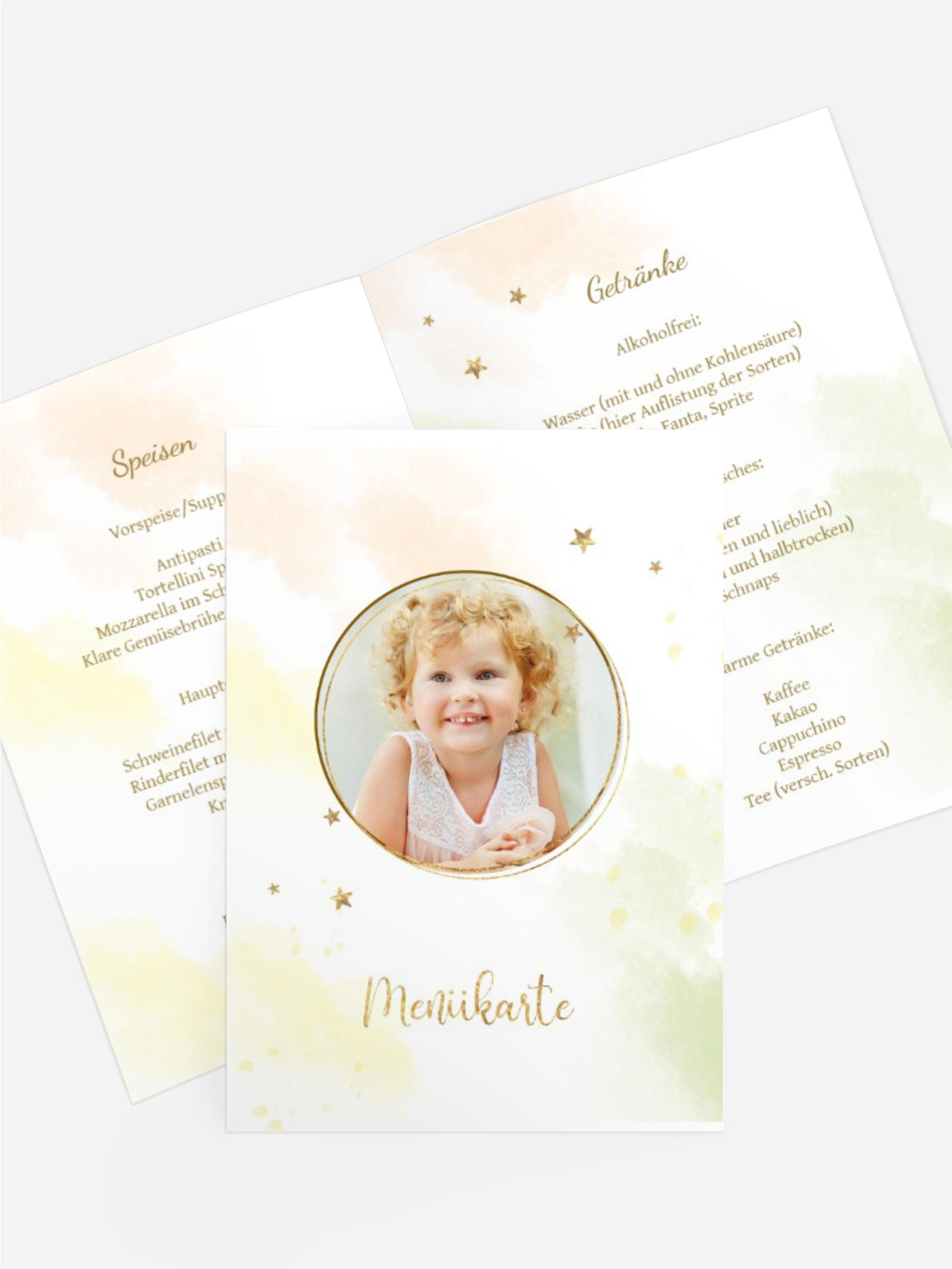 Menükarte Geburtstag Zauberstaub