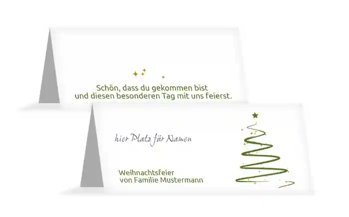 Weihnachtstischkarte Wunderbaum