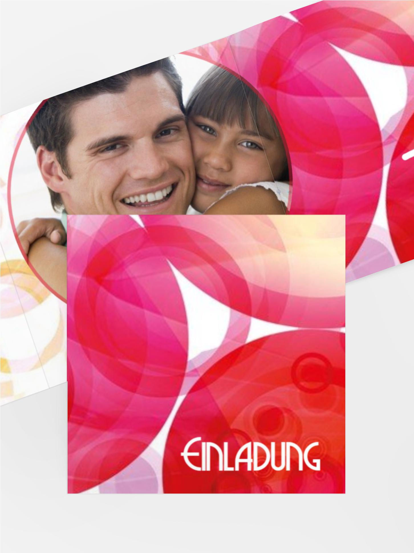 Einladungskarte colorful circles 30 Foto