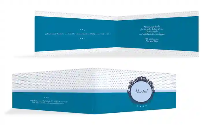 Dankeskarte Geburt Sternchen