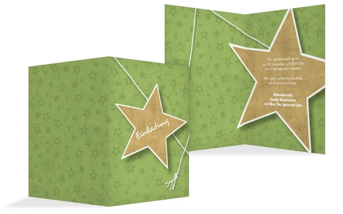 Weihnachts Einladungskarte pirvat Sternenschnur Weihnachts Einladungskarte pirvat Sternenschnur