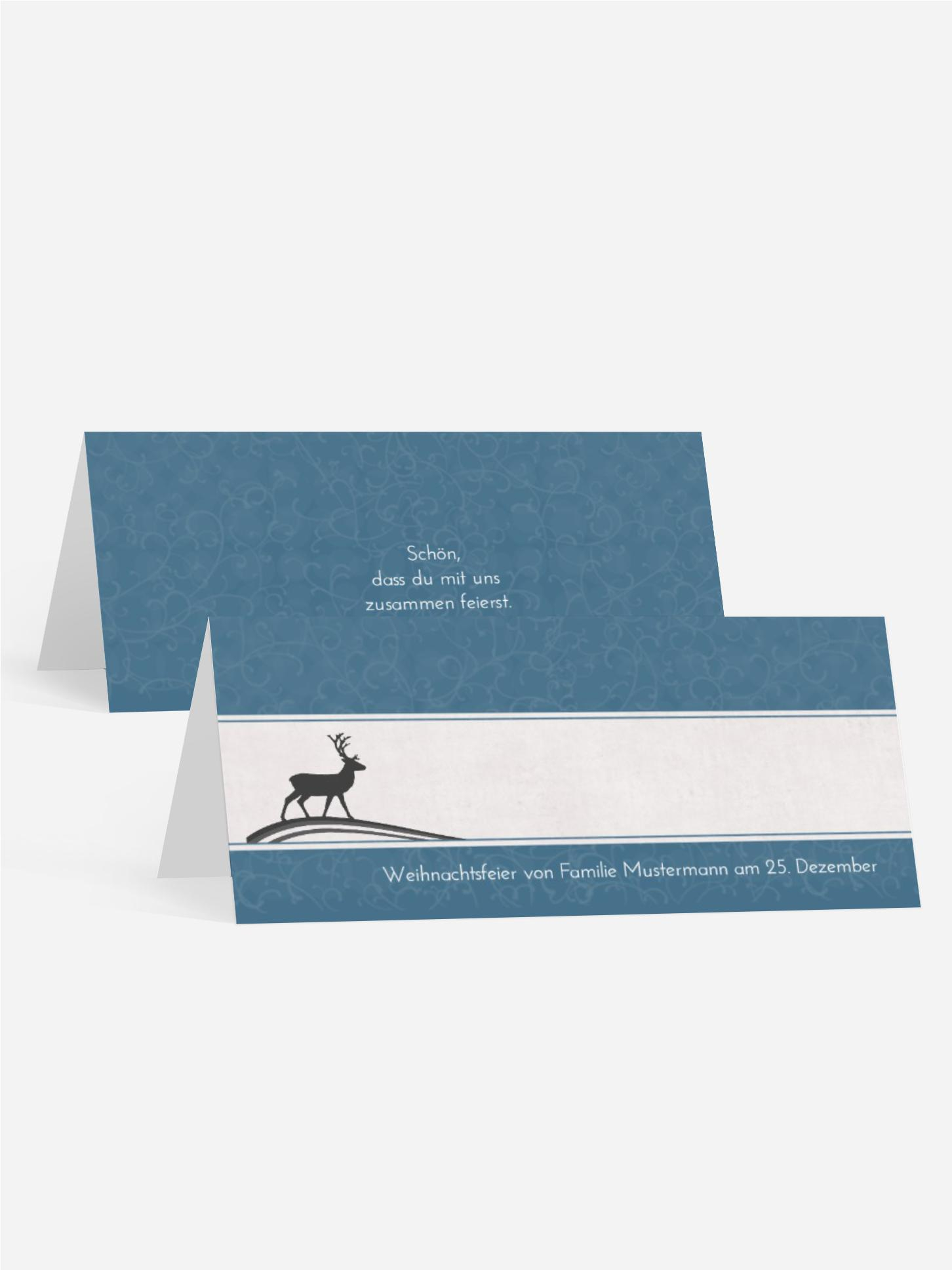 Weihnachtstischkarte classic Elch