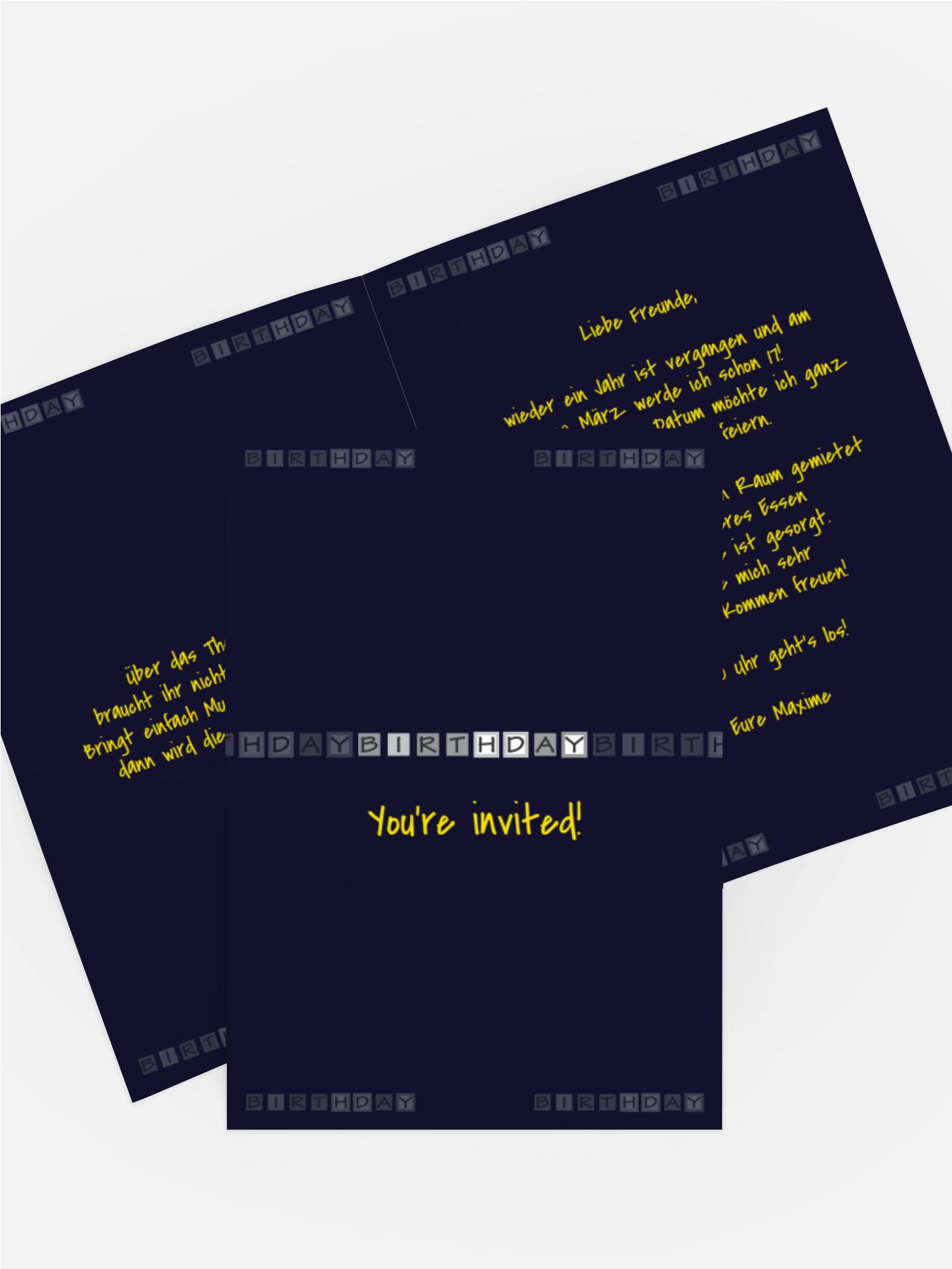 Geburtstagseinladung Birthday Boxes