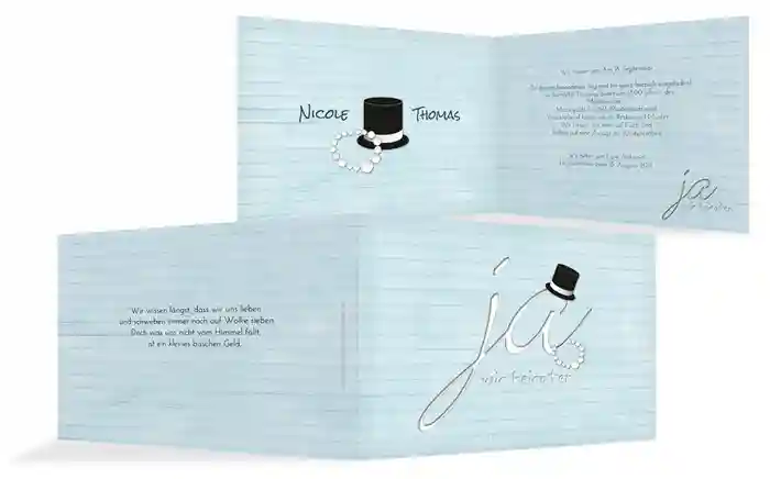 Einladungskarte Kette Zylinder