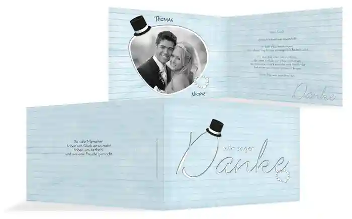 Dankeskarte Kette Zylinder