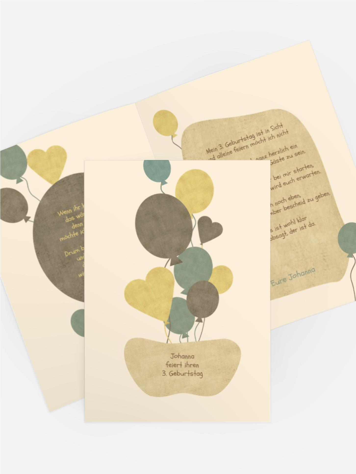 Kindergeburtstagseinladung "Airballoons"