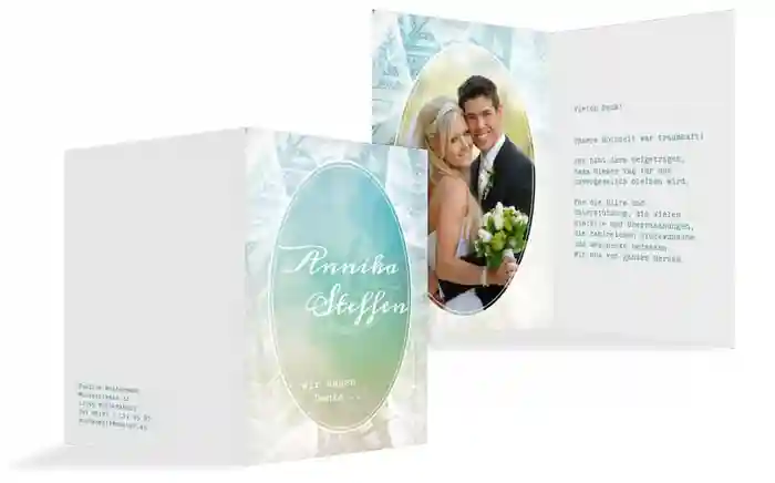 Hochzeit Danksagung Federleicht