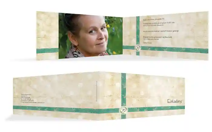 Einladung zum 70. Geburtstag Pünktchen Foto