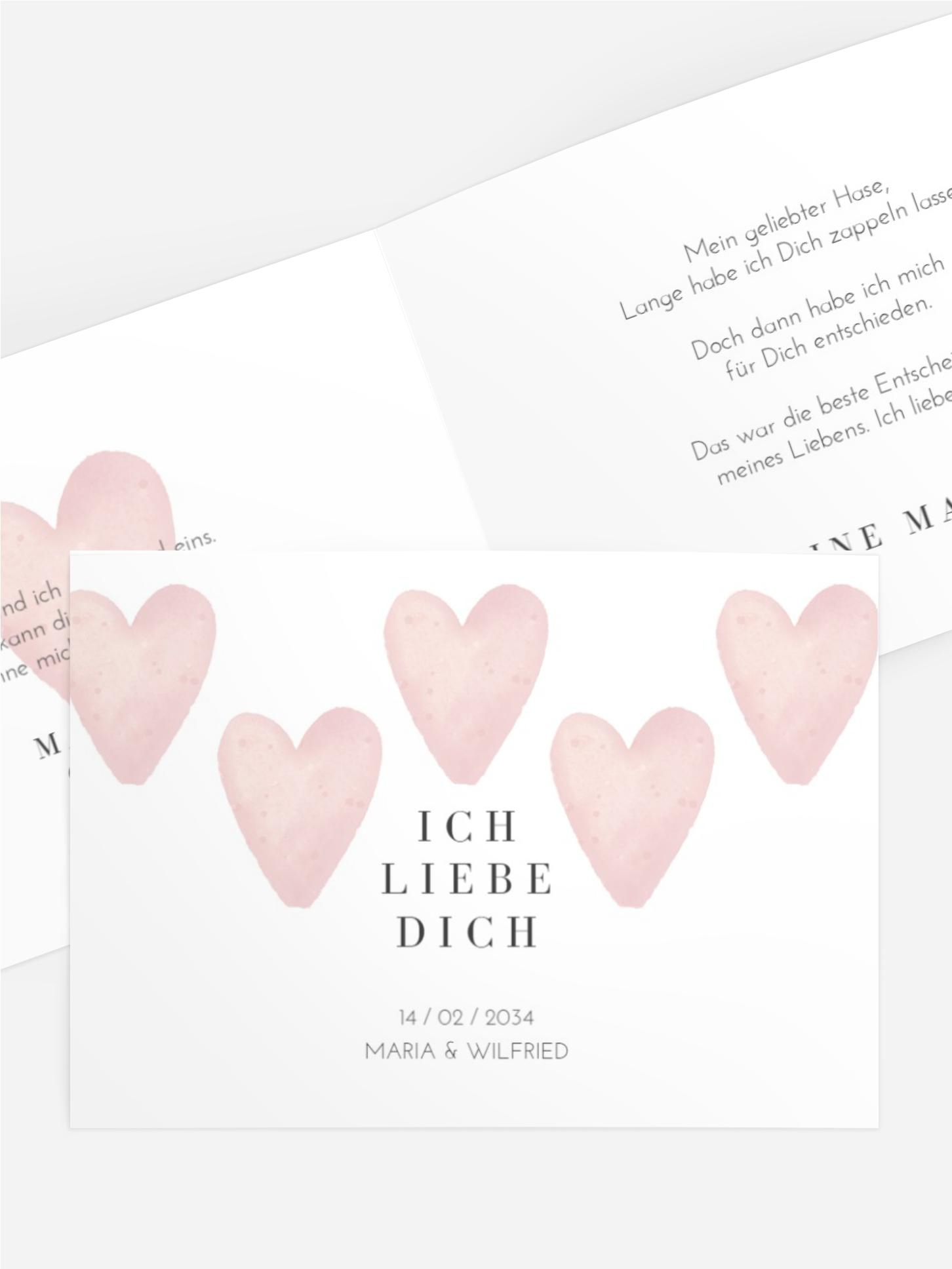 Valentinskarte Weiches Herz