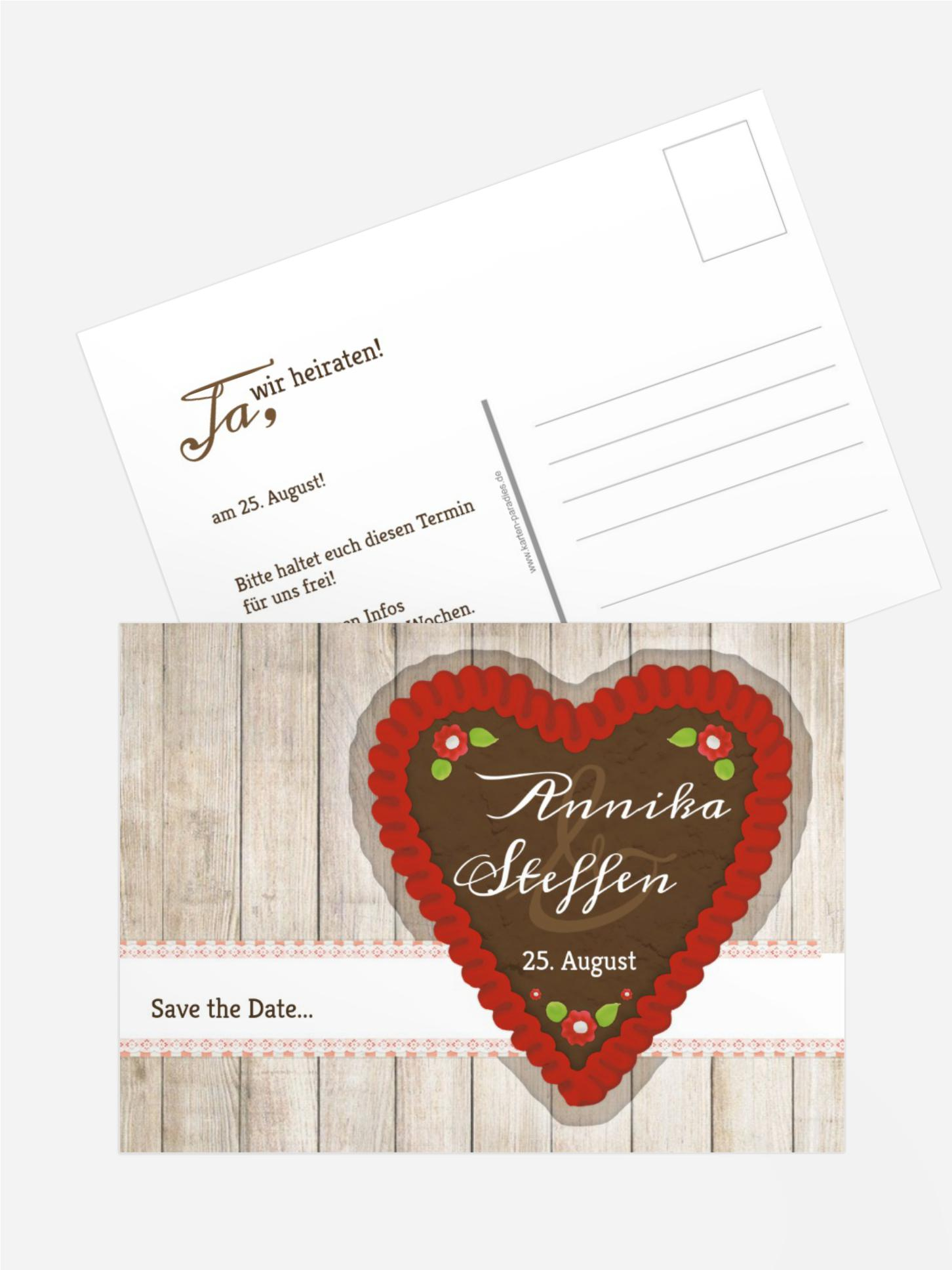 Save the Date Karte zur Hochzeit München
