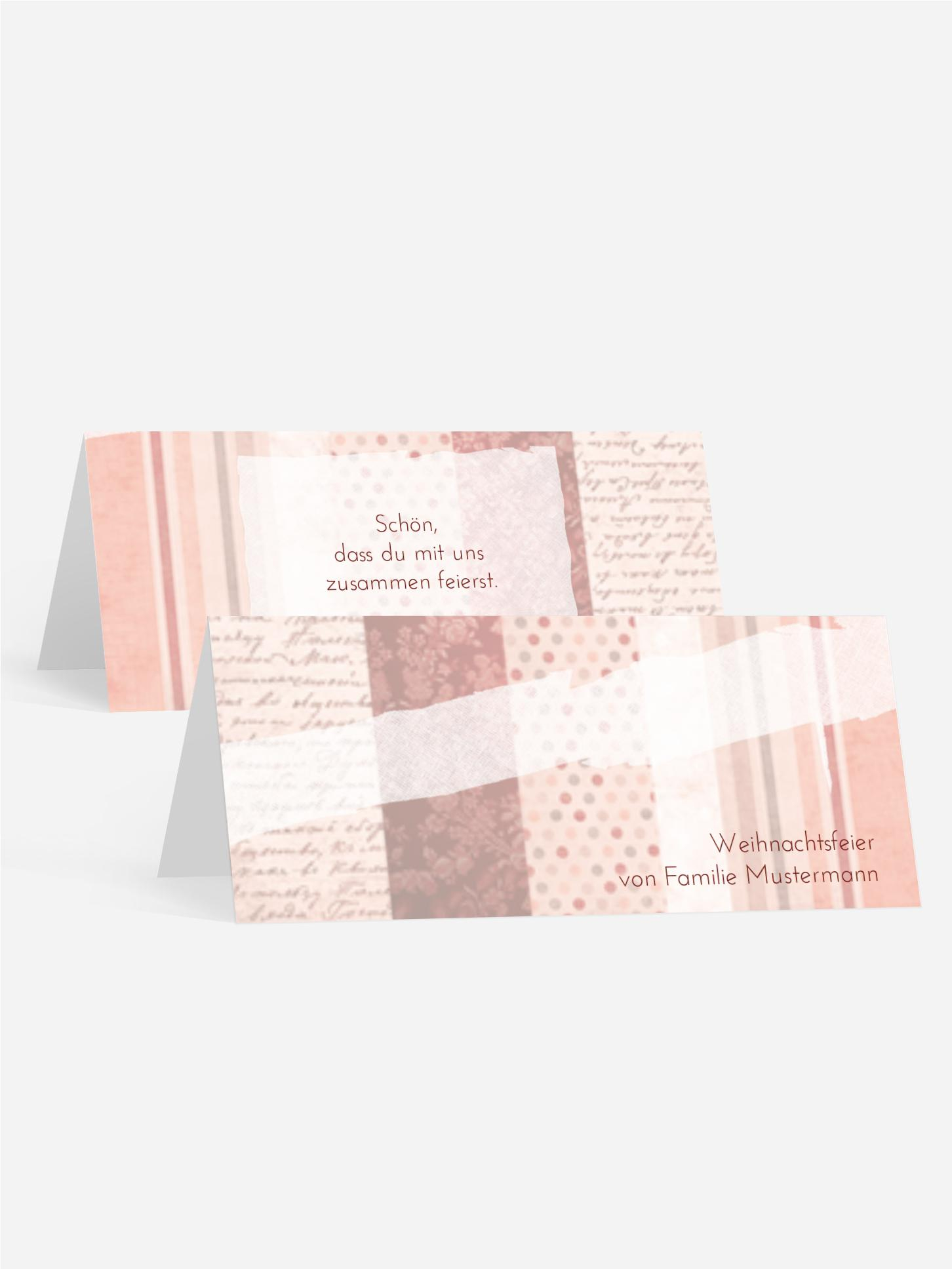 Weihnachts Tischkarte Geschenkpapier