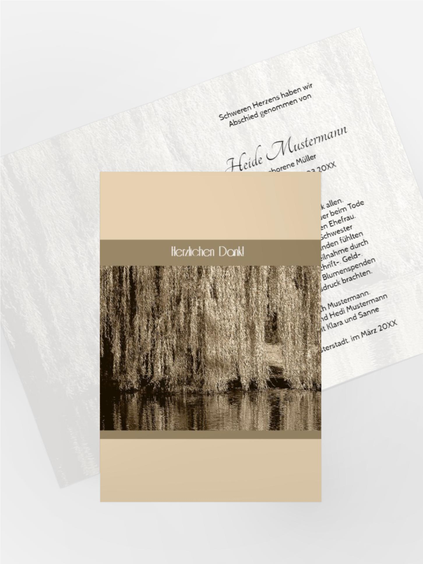 Dankeskarte Flusslandschaft hoch Dankeskarte Flusslandschaft hoch
