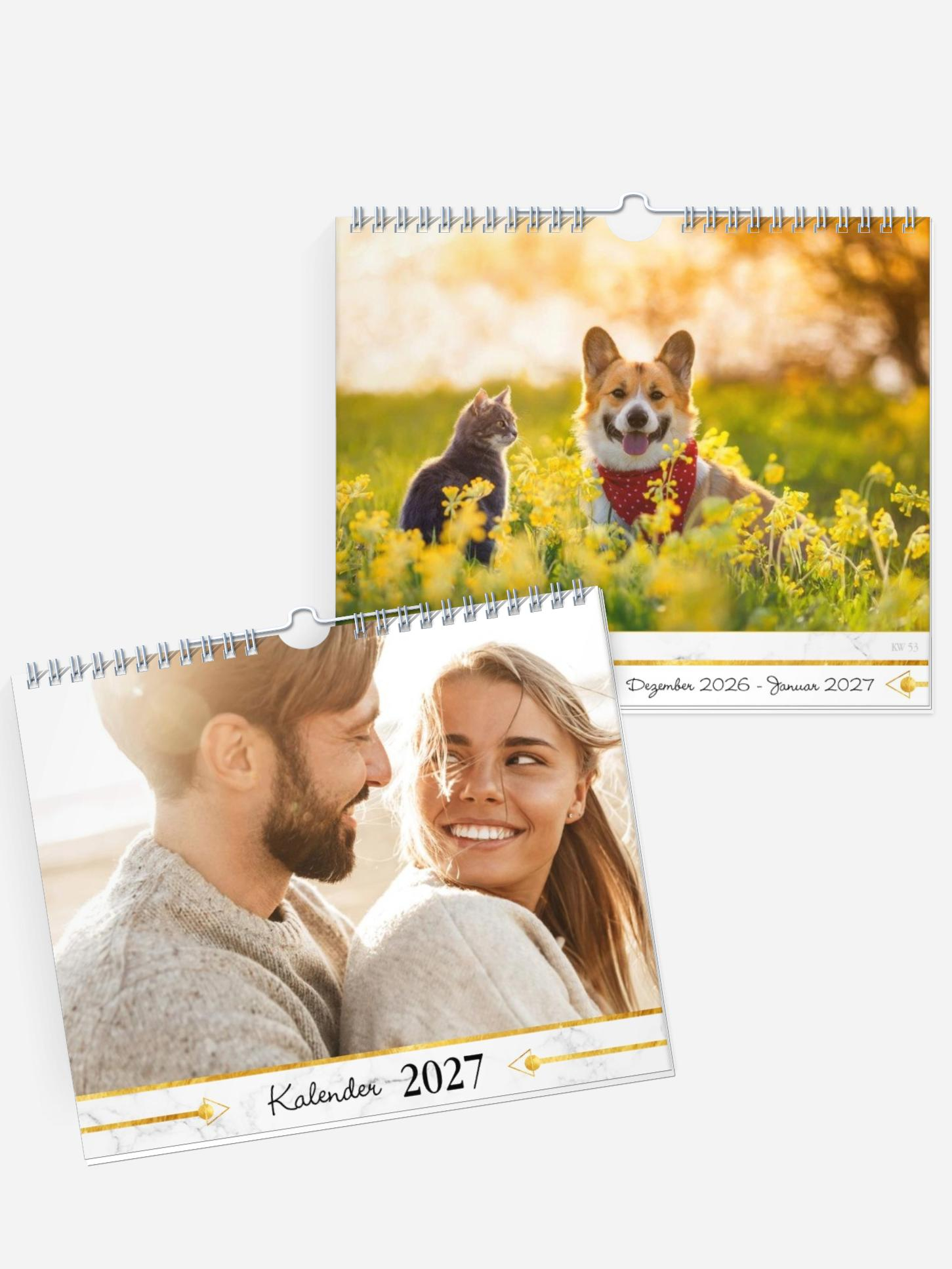Wochen-Wandkalender Marmor