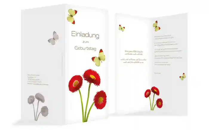 Einladungskarte zum Geburtstag Natur